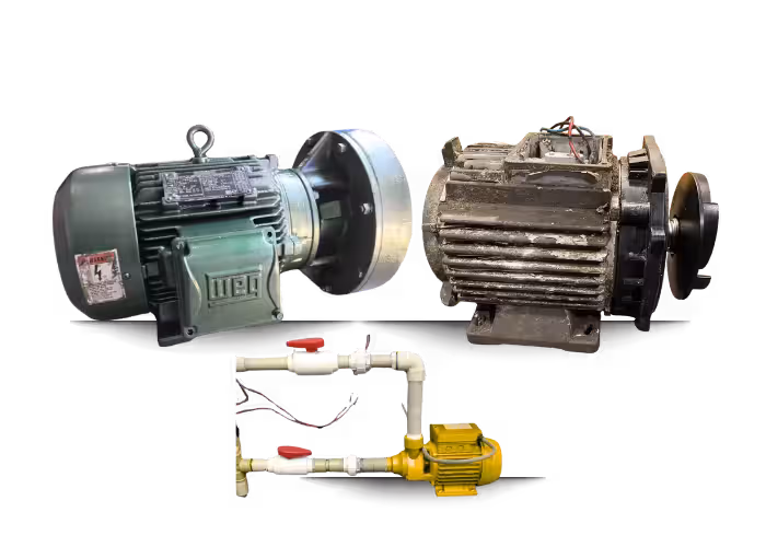 Técnico realizando mantenimiento de bomba de agua