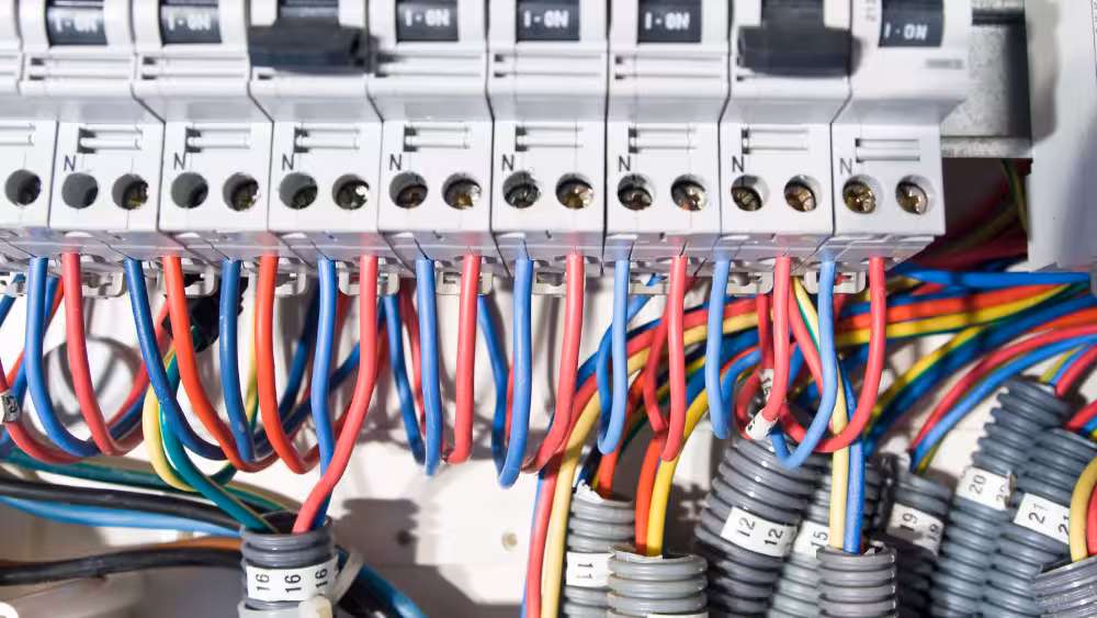 Electricista realizando instación a domicilio