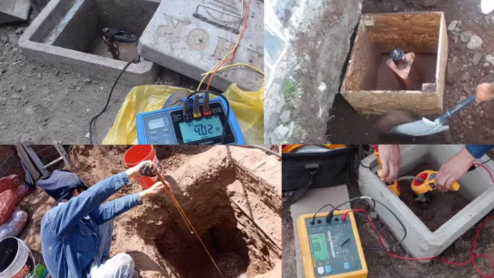 Instalación de pozo a tierra