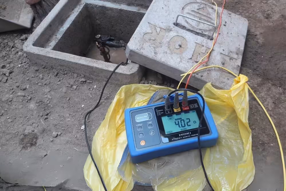 Instalación de pozo a tierra