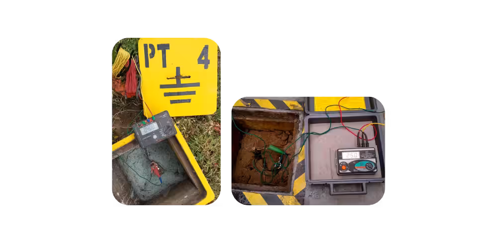 Instalación de pozo a tierra